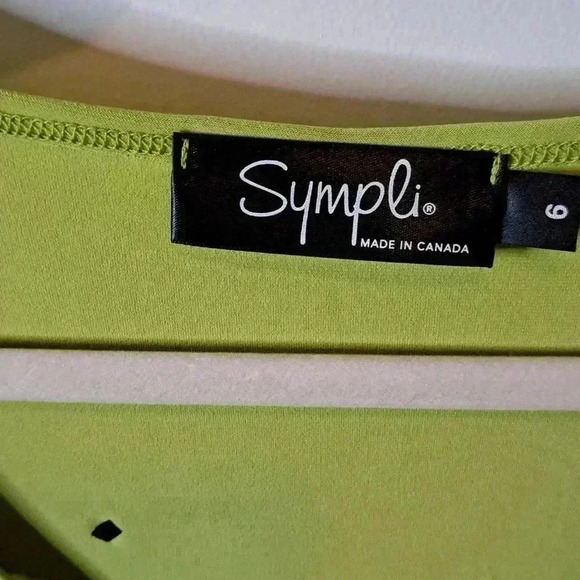 NWT Sympli Green Cut Out  Design Sleeveless Tunic With Flare Bottom - Picture 2 of 6